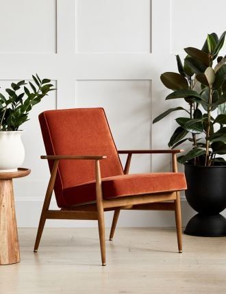 Armchairs | Modern, Retro & Vintage Style | Rose & Grey | Rose & Grey Brown Leather Chairs, Brown Leather Armchair, Luxury Arm Chair, Mid Century Modern Aesthetic, Oak Stool, Dark Ash, Linen Armchair, Wood Bar Stools, Armchair Furniture