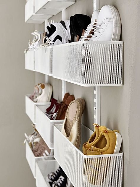 29 Shoe Closet Organization Ideas for Chic & Tidy Spaces in 2024 - placeideal.com Shoe Closet Organization, Diy Shoe Storage, Closet Organization Ideas, Closet Shoe Storage, Barbie Kitchen, Small Closet, Tiny Spaces, Rack Design, Smart Storage