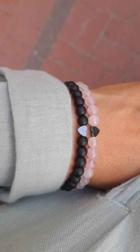 Cute Couple Bracelets Boyfriends, Bracelet For Couples Matching, Cute Couples Bracelets, Couple Gifts Bracelets, Matching Friend Bracelets, Bracelet Ideas Bf And Gf, Couple Braslate, Couples Matching Bracelets Beads, Matching Crystal Bracelets