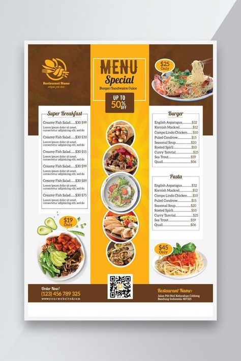 Food Menu Template Design#pikbest#templates Menu Design Ideas Templates, Western Food Menu, Catering Menu Design, Breakfast Menu Design, Burger Flyer, Menu Sans Gluten, Hotel Menu, Menu Card Design, Menue Design