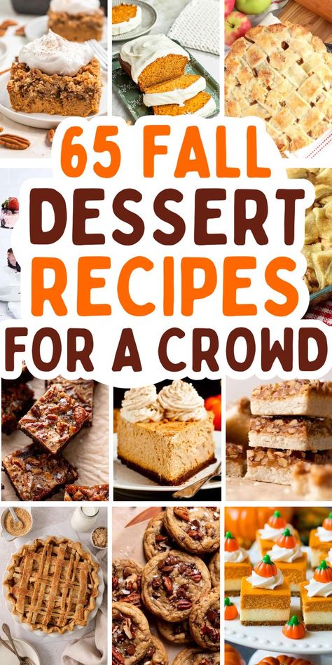 Fun fall dessert recipes for a party Fun Fall Snacks, Fall Party Desserts, Fall Sweet Treats, Easy Fall Dessert Recipes, Dessert Recipes For A Crowd, Fun Fall Desserts, Recipes For A Crowd, Fall Snacks, Fall Dessert Recipes