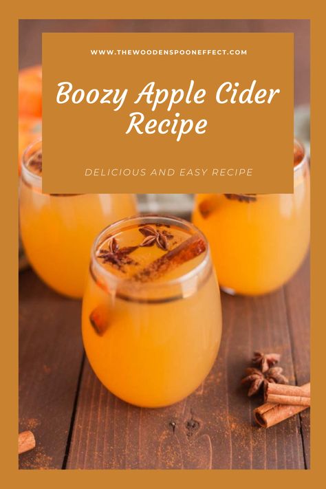 This easy to make Boozy Apple Cider will make you feel cozy from the inside out. Each sip will warm you with flavors of cinnamon, orange, apple, cloves, ginger, and brandy. Serve this delicious mulled cider at all your holiday or Christmas parties and get-togethers for an easy winter cocktail. Read now or pin for later! Apple Cider With Alcohol, Boozy Apple Cider, Apple Cider Alcohol, Cider Drink Recipes, Easy Winter Cocktails, Cider Alcohol, Apple Party, Easy Sangria Recipes, Apple Cider Drink