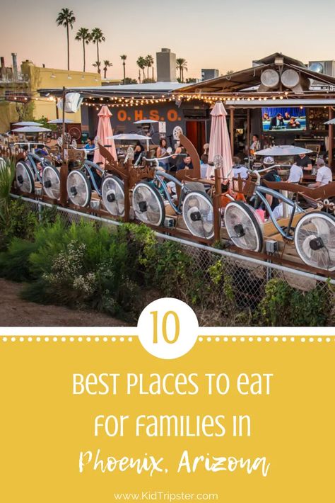 Places To Eat In Phoenix Az, Phoenix Arizona Restaurants, Arizona Vibes, Phoenix With Kids, Phoenix Vacation, Arizona Food, Arizona Summer, Phoenix Restaurants, Kids Restaurants