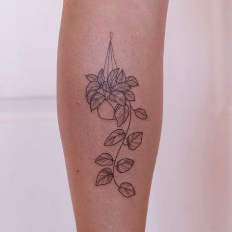 Floral Tattoo Design Patchwork, Floral Plant Tattoo, Camping Trailer Tattoo, Long Plant Tattoo, Plant Mom Tattoo Ideas, Patchwork Tattoo Plants, Calathea Plant Tattoo, Line Art Plant Tattoo, Plant Related Tattoos