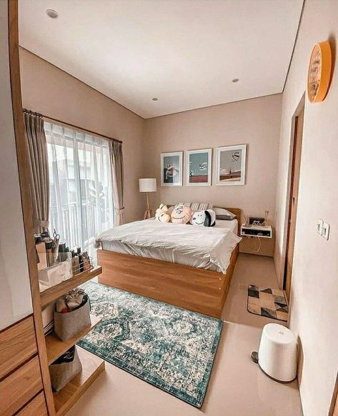 Small Room Design Bedroom, Small Bedroom Decor, Bedroom Decor Design, Small Room Design, Minimalist Room, Room Design Bedroom, Room Makeover Bedroom, Room Makeover Inspiration, Small Room Bedroom