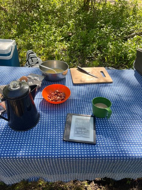 spring outside: a weekend camping - by Jo Bratt Spring Camping Aesthetic, Spring Camping Bucket Hat, Camping Coffee Aesthetic, Dog Camping Photography, Camping With Dog Aesthetic, Spring Outside, Camping Menu, Weekend Camping, Spring Camping