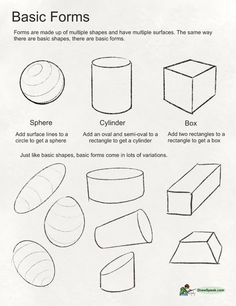 Basic Shapes Of Anatomy, Forms Drawing 3d Shapes, Basic Shapes To Draw, Basic Sketching For Beginners Shapes, 3d Shapes For Anatomy, Anatomy Basic Shapes Drawing Reference, Basic Fundamentals Of Art, 3 D Forms, Shape Design Practice