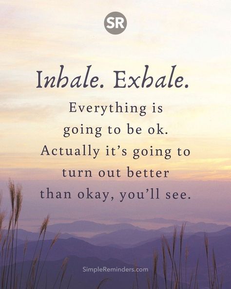 Inhale. Exhale. Everything is going to be ok. Actually it’s going to turn out better than okay, you’ll see. @JenniYoungMcGill @BryantMcGill #simplereminders #quotes #quoteoftheday #life #positivewords #positivethinking #inspirationalquote #motivationalquotes Its Going To Be Okay Quotes, Im Okay Quotes, Seeing You Quotes, Make You Happy Quotes, It Will Be Ok Quotes, 365 Jar, Its Okay Quotes, Get Well Quotes, Moving On Quotes