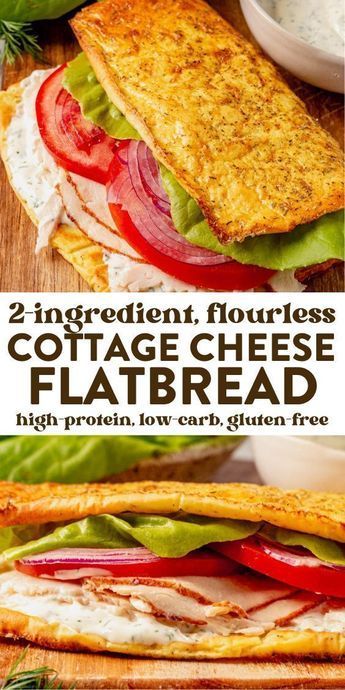 Viral cottage cheese flatbread made with 2 ingredients, is a flourless high-protein and gluten free bread! It boosts your sandwich or wrap with 25g of protein per serving. This easy recipe take your sandwiches to the next level! This cottage cheese flatbread is crispy around the edges with a light and airy center. You won’t even believe you’re eating only eggs and cottage cheese! Cottage cheese makes amazing bread, just take these cottage cheese bagels Carnivore Cottage Cheese Flat Bread, Cottage Cheese And Eggs Flat Bread, Smooth Cottage Cheese Recipe, High Protein Gluten Free Recipes, Lunches With Cottage Cheese, Cottage Cheese Sandwich Recipes, Egg And Cottage Cheese Bread, Cottage Cheese Wrap Air Fryer, Cottage Cheese And Egg Bread