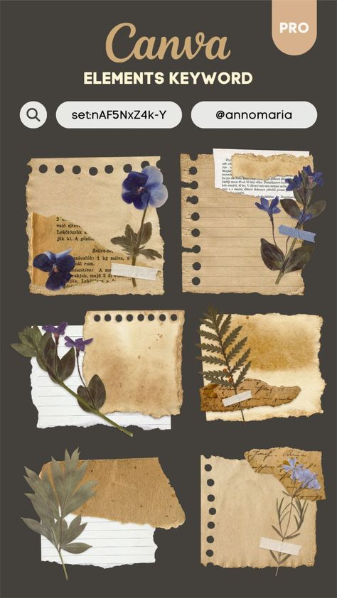 Canva elements keyword - Vintage Paper NOTES Canva Collage Idea, Canva Wallpaper Ideas, Canva Scrapbook Elements, Scrapbook Aesthetic Ideas, Notepad Aesthetic, Canva Scrapbook, Aesthetic Scrapbooking, Canva Aesthetic, Canva Codes