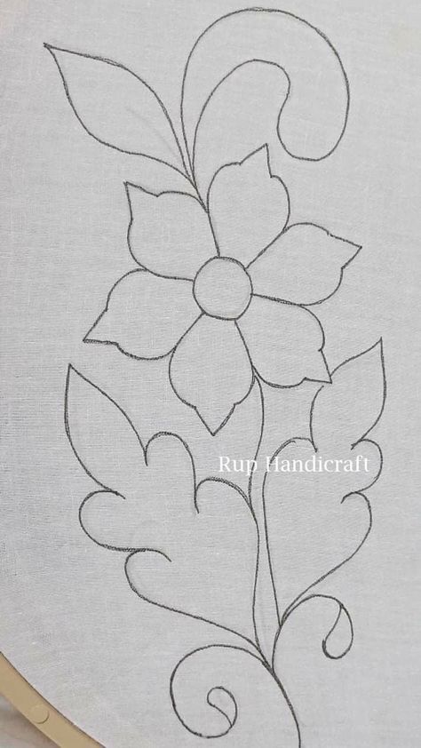 Easy Flower Drawings, Flower Pattern Drawing, Aari Design, Simple Flower Design, Simple Hand Embroidery Patterns, Birds Embroidery Designs, Flower Drawing Design, Simple Embroidery Designs, Hand Embroidery Patterns Flowers