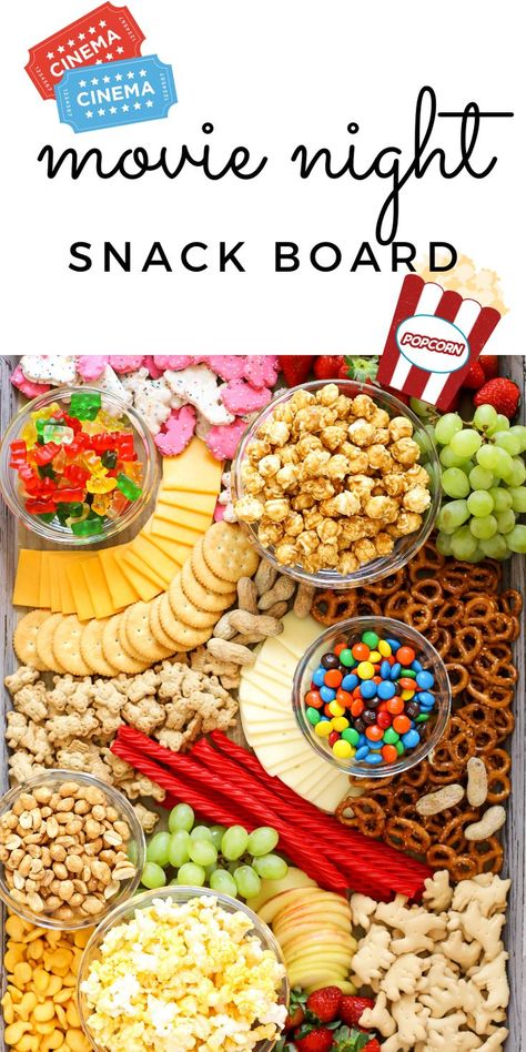 #ad Creating a Movie Night Snack Board is a fantastic family night idea to enjoy all your favorite snacks like fresh fruits, cheeses, crackers, popcorn and candy while watching the newly released Dolittle DVD available at Walmart!    #DolittleAtWalmart #Pmedia Movie Night Snack Board, Movie Night Food, Movie Night Snacks, Decorações Com Comidas, Movie Snacks, Charcuterie Inspiration, Night Food, Snack Board, Party Food Platters