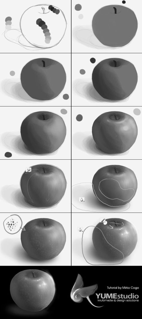 Greyscale To Color Digital Art, Grayscale Value Study, Apple Digital Painting, Greyscale Digital Art Tutorial, Greyscale Reference, Gray Scale Digital Art, Greyscale Tutorial, Greyscale Shading, Grayscale Reference