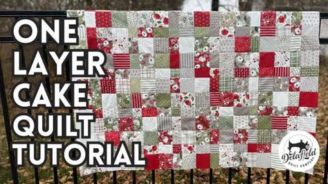 Just one layer cake quilt tutorial – Easy quick quilt pattern – Quilting One Layer Cake, Easy Layer Cake, Layer Cake Quilt, Layer Cake Fabric, Jewelry Making Kids, Quilt Videos, Layer Cake Patterns, One Layer Cakes, Layer Cake Quilt Patterns