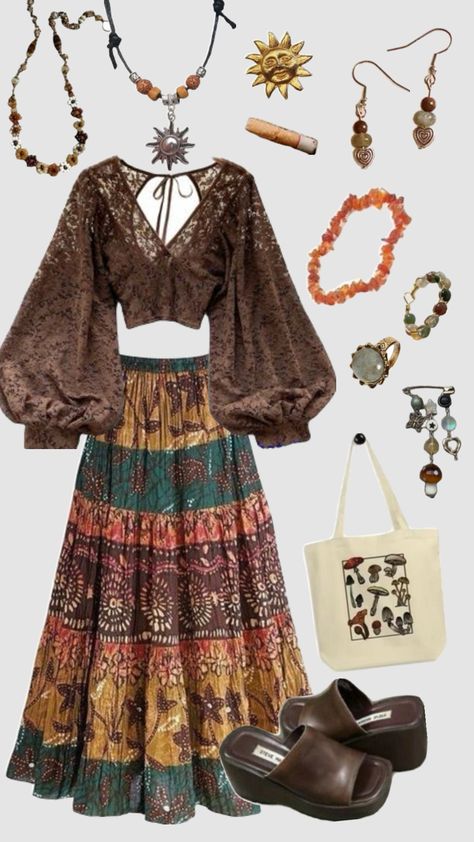 #stevienicks #boho #hippie Look 80s, Earthy Outfits, Estilo Hippie, Boho Style Outfits, Hippie Style Clothing, Funky Outfits, Swaggy Outfits, Hippie Outfits, Really Cute Outfits