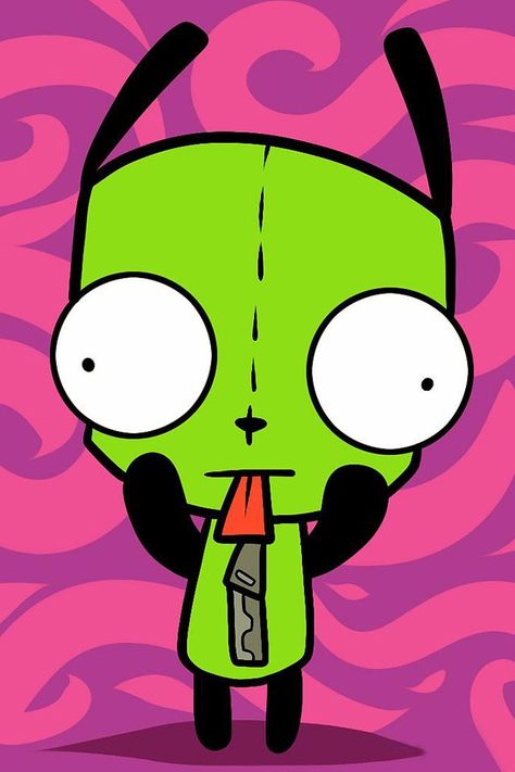 Remember  when sticking your tongue out was mean 😜 Gir Invader Zim Pfp, Stream Aesthetic, Gir From Invader Zim, Gir Invader Zim, Invader Zim Characters, Inspiration Painting, Kawaii Goth, 90s Cartoons, Paint Night