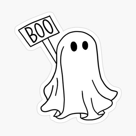 Ghost Clipart Black And White, Ghost Stickers Printable, Ghost Line Art, Cute Ghost Stickers, Halloween Toppers, Halloween Animation, Ghost Stickers, Stickers Halloween, Black And White Stickers