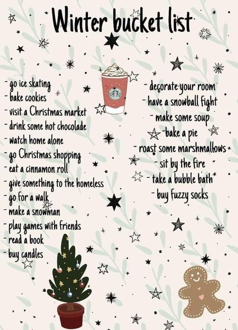 Fun Winter Things To Do With Friends, Thing To Do For Christmas, Winter Aesthetic Christmas Tree, Winter Holidays Aesthetic, Stuff To Do For Christmas, Xmas Things To Do, Activities To Do For Christmas, Fun Christmas Aesthetic, Winter To Do List Friends