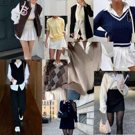 American Preppy Style Women, Preppy Outfits Street Style, Preppy 50s Outfit, Posh Preppy Outfits, Student Style Outfits, Classic Preppy Outfits For Women, 2023 Preppy Look, Preppy With An Edge Aesthetic, Clean Preppy Style