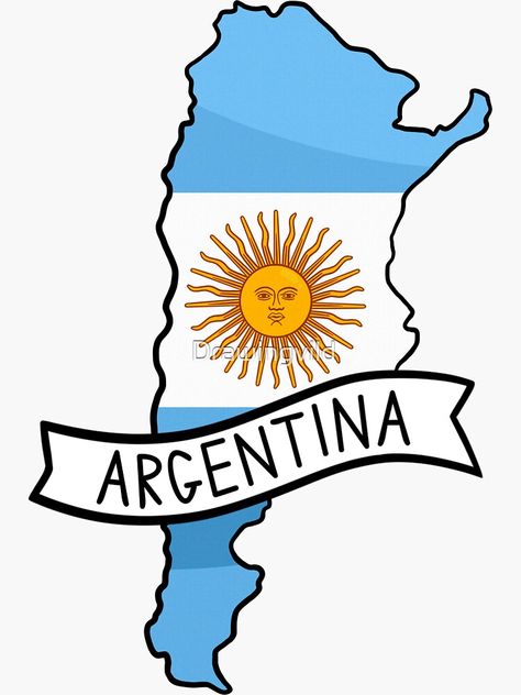 Argentina Drawing, Stickers Argentina, Argentine Flag, Argentina Map, Argentinian Flag, Real Madrid Logo, Flag Drawing, Olympic Theme, Map Sticker