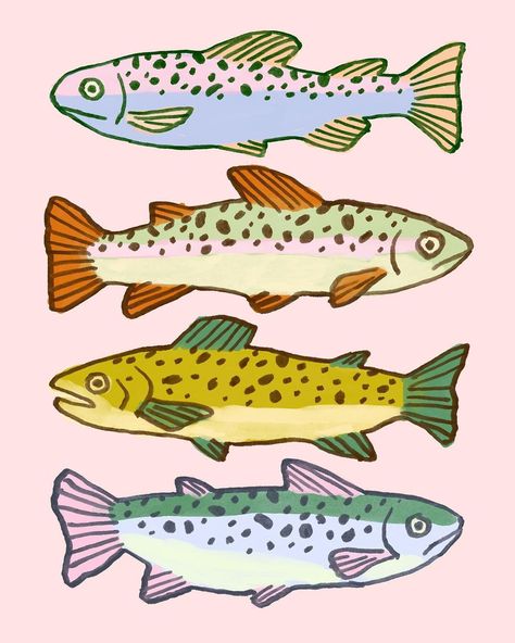 Fish Cakes, Foto Transfer, Posca Art, Fun To Draw, Fish Illustration, Fish Drawings, Very Busy, Fish Painting, 영감을 주는 캐릭터