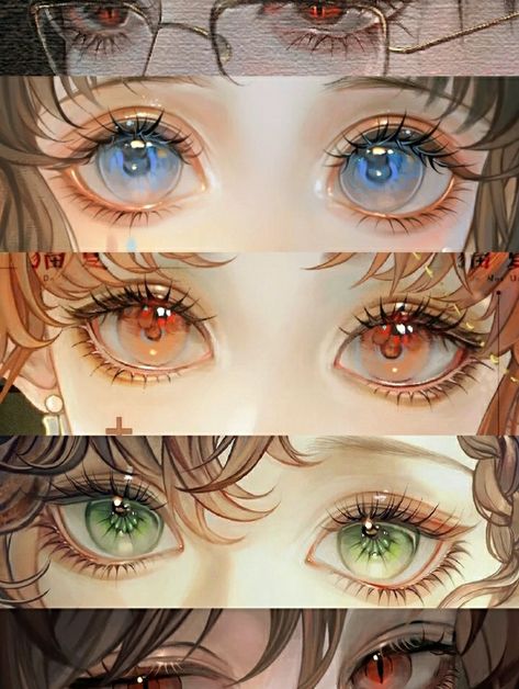 Semi Realism Nose, Semi Realism Male, Rendering Eyes, Semi Realism Eyes, Semi Realistic Eyes, Eye Rendering, Semi Realism Art, Eyes Realistic, Anime Face Drawing