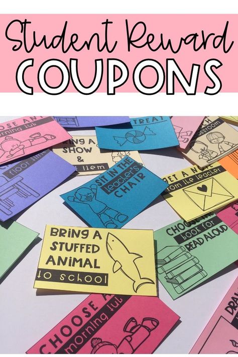 Classroom Reward System Preschool, Free Student Rewards, Student Reward System, Student Reward Coupons, Classroom Reward Coupons, Classroom Management Rewards, Tk Classroom, Class Reward System, Classroom Money