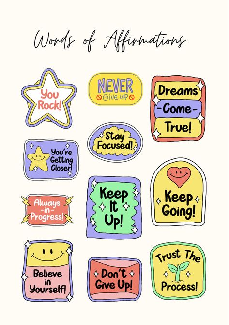 Words of Affirmations Stickers | Stickers Motivational Quotes Stickers Printable, Positive Stickers Printable, Motivational Stickers Free Printable Inspirational Quotes, English Stickers Printable, Affirmation Stickers Printable, Motivation Stickers Printable, Motivational Stickers Free Printable, Manifest Stickers, Notes Header