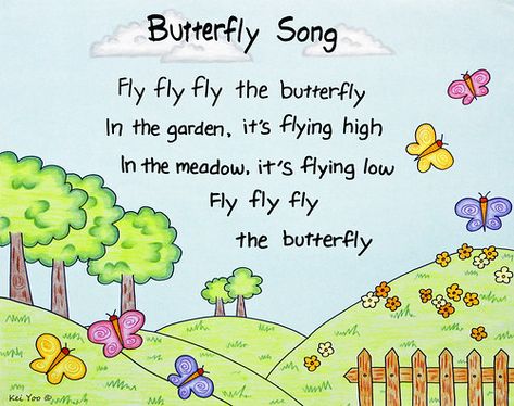 little oriole: English nursery rhymes poster Rhyming Poems For Kids, Butterfly Song, Nursery Poem, Rhyming Preschool, Hindi Poems For Kids, Preschool Poems, Nursery Rhymes Poems, English Poems For Kids, Butterfly Songs