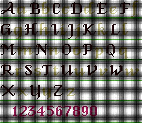 cs1 - Fancy Alphabet — Wonderful Stitches Fancy Alphabet, Crochet Alphabet, Crochet Letters, Cross Stitch Alphabet Patterns, Embroidery Stitches Beginner, Cross Stitch Fonts, Alfabet Letters, Alphabet Charts, Cross Stitch Letters