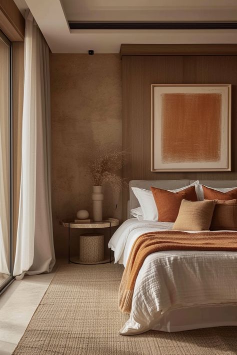 37+ Earthy Modern Bedroom Ideas to Make You Feel Grounded Earthy Tones Bedroom, Earth Bedroom, Earthy Modern Bedroom, Bedroom Concept, Bedroom Ideas Bohemian, Earthy Modern, Small Bedroom Decor Ideas, Earth Tone Color Palette, Modern Bedroom Ideas