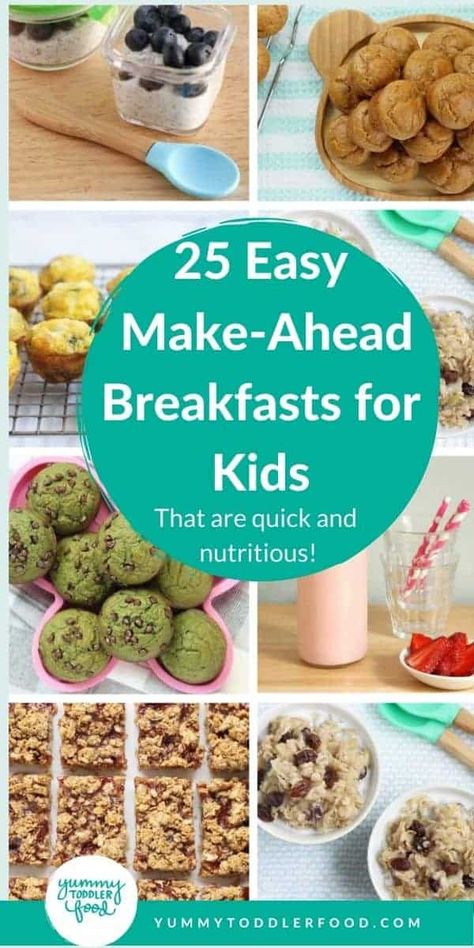 Easy Kids Breakfast, Breakfasts Healthy, Healthy Toddler Breakfast, Healthy Make Ahead Breakfast, Kid Friendly Breakfasts, Healthy Breakfast For Kids, Toddler Breakfast, A Healthy Breakfast, Healthy Toddler Meals