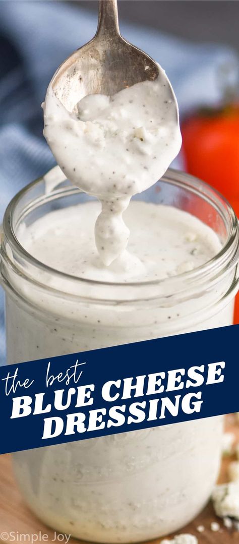 Homemade Blue Cheese Dressing, Homemade Blue Cheese, Cheese Sauces, Homemade Salad Dressings, Blue Cheese Dressing Recipe, Cheese Salad Dressing, Bleu Cheese Dressing, Blue Cheese Recipes, Salad Dressing Recipes Healthy