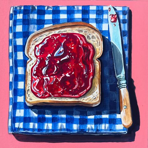 Who needs a snack? Daily Painting Just posted in my online store (KateBirchArt.com) Link in bio! Gouache on paper Paper size 6x6 inches with small white border $125 *** please note for international orders a customs tax may be required upon delivery *** #gouachepainting #stilllifepainting #artistsoninstagram #painteveryday #colorfulart #gouache #dailypainting #dailyart #utahartist #makearteveryday #gouacheartist #art #painting #illustration #illustrationartist #artofinstagram Scissor Painting, Clutter Painting, Goach Painting, Food Painting Ideas, Gouache Art Inspiration, Snack Illustration, Campfire Drawing, Dessert Painting, Food Paintings