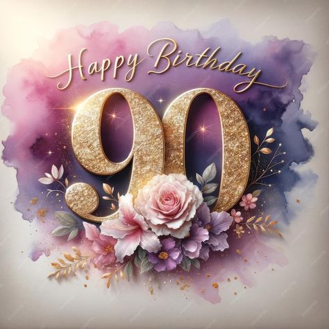 Premium Photo | Dreamy 90th Birthday with Gold and Pink Blossoms 90th Birthday Celebration Ideas, Happy 90th Birthday Wishes Mom, Happy 90th Birthday Wishes, 90th Birthday Wishes, Birthday Wishes For Aunt, Happy Birthday Drinks, Happy Birthday Prayer, 90 Birthday, Birthday Wishes For Her