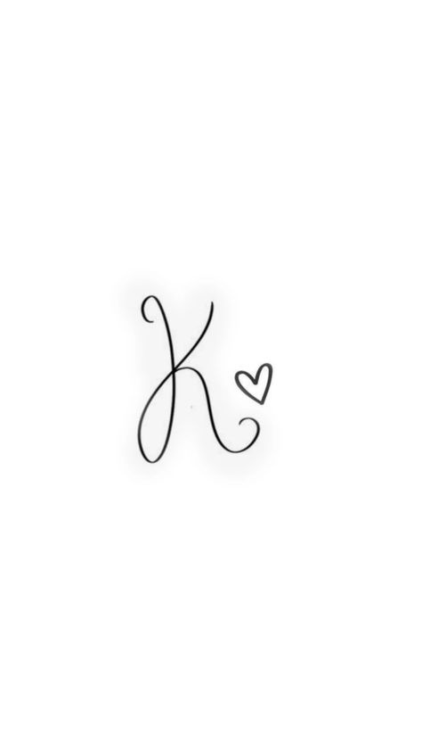 Small K Tattoos For Women, Tattoo Letter K Design, Letter K Finger Tattoo, Tiny K Tattoo, Small Letter K Tattoo, Letter K Tattoo With Heart, Kyle Tattoo Name, Bf Initial Tattoo, Letter K On Nails