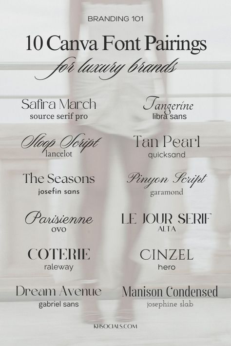 Creative - Modern Font Designs Best Brand Fonts, Fancy Canva Fonts, Boujee Fonts, Classy Canva Font, Fonts Pairing Ideas, Canva Calligraphy Fonts Name, Luxury Font Combinations, Canva Typography Combinations, Canva Luxury Fonts