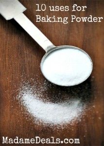 10 Uses for Baking Powder Uses For Baking Powder, Baking Powder For Cleaning, Cooking Dried Beans, Baking Powder Uses, Cleaning Advice, Baking Soda Uses, Grease Stains, Baking Soda Shampoo, Cleaners Homemade