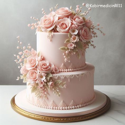 Glamorous Wedding Cakes, Bridal Themes, Fancy Wedding Cakes, Big Wedding Cakes, 50th Cake, Decorative Cakes, Classic Wedding Cake, Amazing Cake, Fall Wedding Cakes