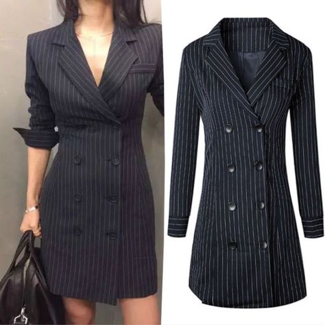 ecd62de20ea67e1c2d933d311b08178adesc49613693ri Work Blazer Outfit, Party Dress Elegant, Plaid Party, Slim Blazer, Work Blazer, Gaun Fashion, Fitted Jacket, Dress Suit, Dresses Elegant