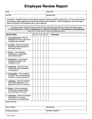 27 Printable Performance Review Form Templates - Fillable Samples in PDF, Word to Download | pdfFiller Performance Review Template, Employee Review, Employee Evaluation Form, Employee Handbook Template, Employee Performance Review, Evaluation Employee, Review Template, Performance Appraisal, Evaluation Form