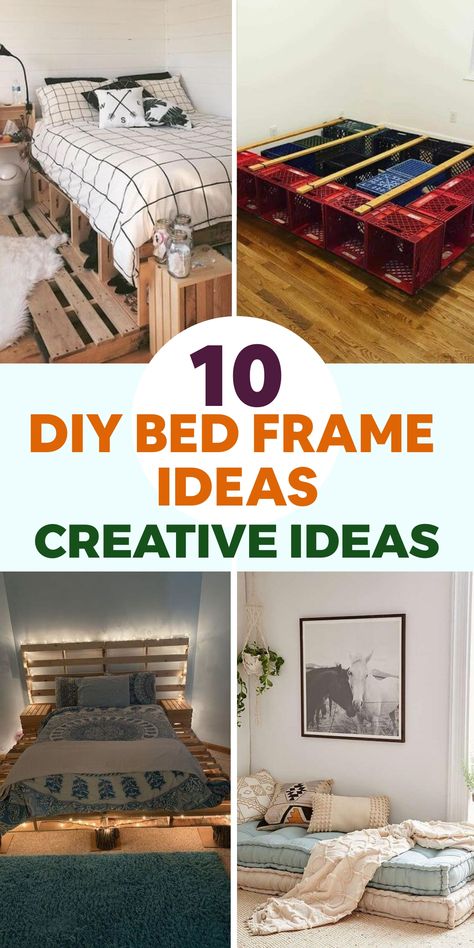 Elevate your bedroom decor with these unconventional DIY bed frame ideas that will ignite your creativity and transform your sleeping space. Create a romantic canopy bed using curtains for a luxurious look, repurpose old doors into a vintage-inspired frame, or hang a unique bed from the ceiling for a whimsical experience. Let these projects inspire you to craft a personalized bed frame that adds personality and eccentricity to your room ambiance. Get ready to infuse charm and style into your bed Repurpose Old Doors, Diy Countertops Cheap, Cinder Block Bed Frame, Diy Bed Frame Ideas, Pipe Bed Frame, Bamboo Bed Frame, Bed Frame Ideas, Unique Bed Frames, Bohemian Style Bedding