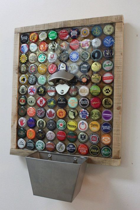 Beer Bottle Cap Crafts, Beer Cap Art, Bottle Top Crafts, Bottle Cap Table, Bottle Cap Projects, Craft Beer Labels, Beer Pictures, Beer Cap, Custom Bottle