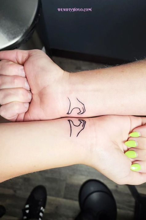 "Meaningful Couple Tattoos" Discover the essence of love and unity with our collection of 41 meaningful couple tattoos. Each design symbolizes the bond between two souls, representing devotion, strength, and eternal commitment. Express your unique love story with these empowering couple tattoos that will stand the test of time. See more ideas check out here! #meaningfulcoupletattoos #meaningfulcoupletattoo #coupletattoos Simple Couples Tattoos, Pair Tattoos, Him And Her Tattoos, Couple Tattoos Love, Couple Tattoos Unique Meaningful, Best Couple Tattoos, Cute Couple Tattoos, Small Couple Tattoos, Tattoos Infinity