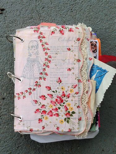 front cover of junk journal | the front of this junk journal… | Flickr Album Journal, Sewing Magazines, Fabric Journals, Vintage Junk, Vintage Junk Journal, Handmade Journals, Fabric Book, Handmade Books, Scrapbook Journal