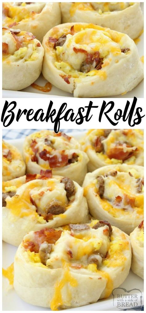 Scrambled Eggs Bacon, Sandwich Vegetarian, Breakfast Rolls, Bacon Sausage, Salad Pasta, Homemade Dough, Best Breakfast Recipes, Dinner Easy, Breakfast Recipes Casserole