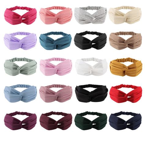 【VALUE SET】 - Total 20 pack fashion solid color headbands for women's hair bring you fantastic experiences.✅The set includes vibrant colors suitable for summer:Red/Yellow/White/Pink/Grey/Champagne/Purple/Sky blue/Tuqquoise/Rose red/Light Orange. ✅Also includes dark colors suitable for winter: Brown/Black/Green/Navy blue /Bean paste/Dark grey/Grape Purple/Wine Red/Dark blue. One set meets your needs throughout the year. Workout Headbands, Women Headbands, Headbands For Short Hair, Curly Hair Accessories, Thick Headbands, Designer Headbands, Women's Hair Accessories, Hair Twist, Workout Headband