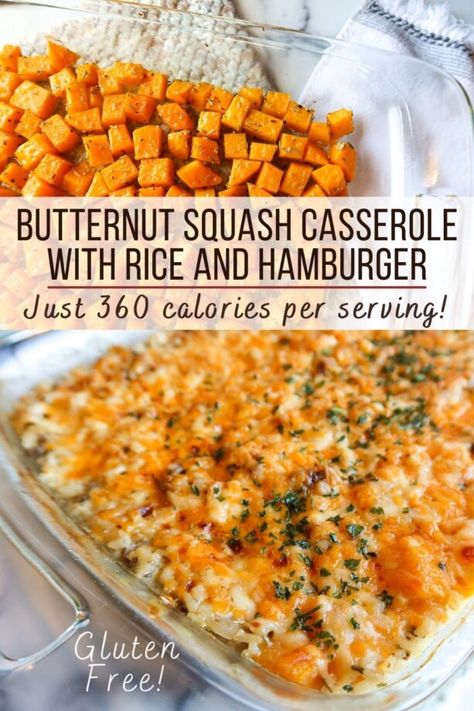 Butternut Squash Beef Recipes, Low Calorie Squash Casserole, Ground Beef And Butternut Squash Recipes, Low Calorie Fall Recipes Dinner, Ground Beef And Butternut Squash, Butternut Squash And Ground Beef, Ground Beef Butternut Squash Recipes, Macro Friendly Ground Beef Recipes, Ground Beef And Squash