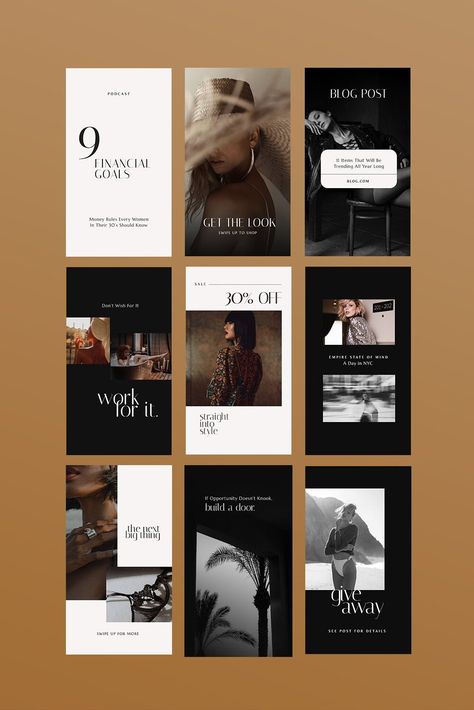 Signature Muse Archive - Social Media & Digital Templates | Instagram Templates Story by Lucostora Media This Or That Business Edition, Modern Marketing Design, Business Ig Post Design, Social Story Design, High End Brand Aesthetic, Social Media Luxury Design, Canva Ig Template, Luxury Instagram Story Design, Insta Story Design Template