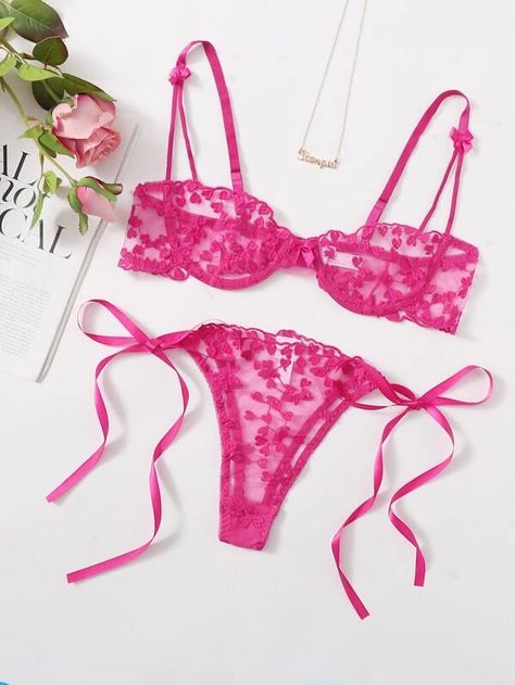 Valentines Lingerie, Cute Lingerie, Pink Lingerie, Lingerie Outfits, Pretty Lingerie, Bra And Panty Sets, Bras And Panties, Lingerie Fashion, Lingerie Set